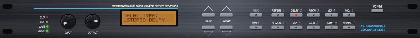 CPU Quad effects plugin - DELAY page
